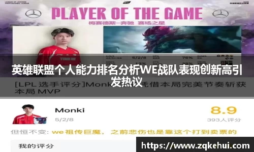 英雄联盟个人能力排名分析WE战队表现创新高引发热议